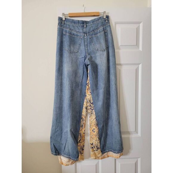 We The Free Blue and Tan Wide Leg Pants - Picture 10 of 10